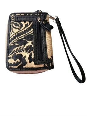 Spartina 449 Daufuskie Island Linen & Leather Wallet Wristlet NWOT